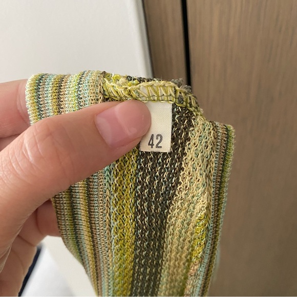 Vintage Missoni mercerized knit striped vest tank top green - Picture 10 of 10